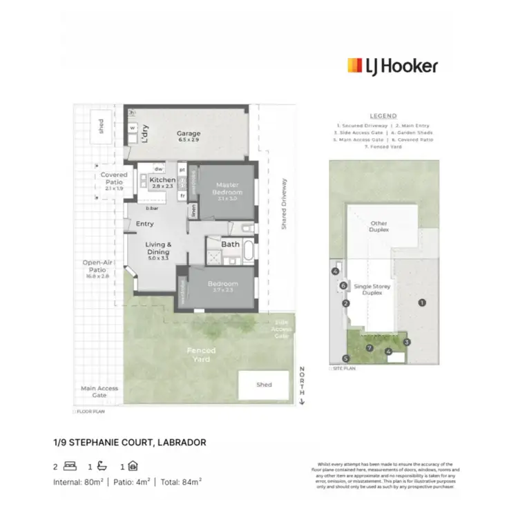 Floorplan of Homely semi-detached listing, 1/9 Stephanie Court, Labrador QLD 4215