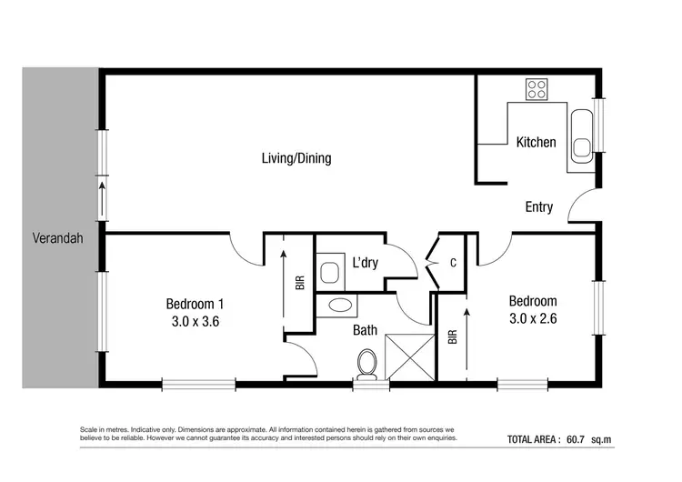 Floorplan of Homely unit listing, 19/51-55 Bamford Lane, Kirwan QLD 4817