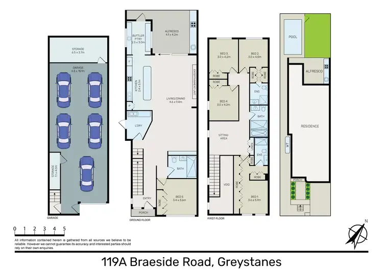 Floorplan of Homely semi-detached listing, 119A Braeside Road, Greystanes NSW 2145