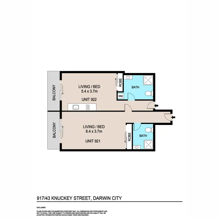 Floorplan of Homely unit listing, 917/43B Knuckey Street, Darwin City NT 800