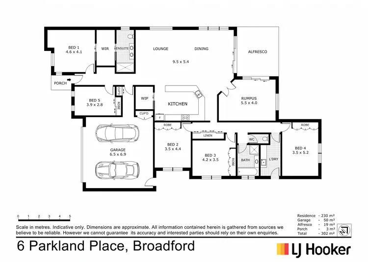 Floorplan of Homely house listing, 6 Parkland Place, Broadford VIC 3658