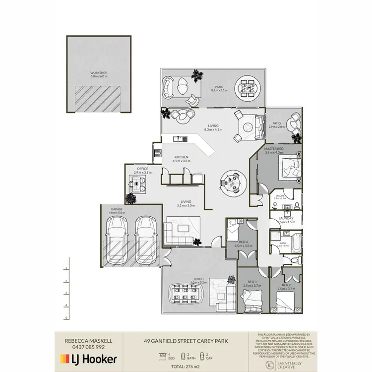 Floorplan of Homely house listing, 49 Ganfield Street, Carey Park WA 6230