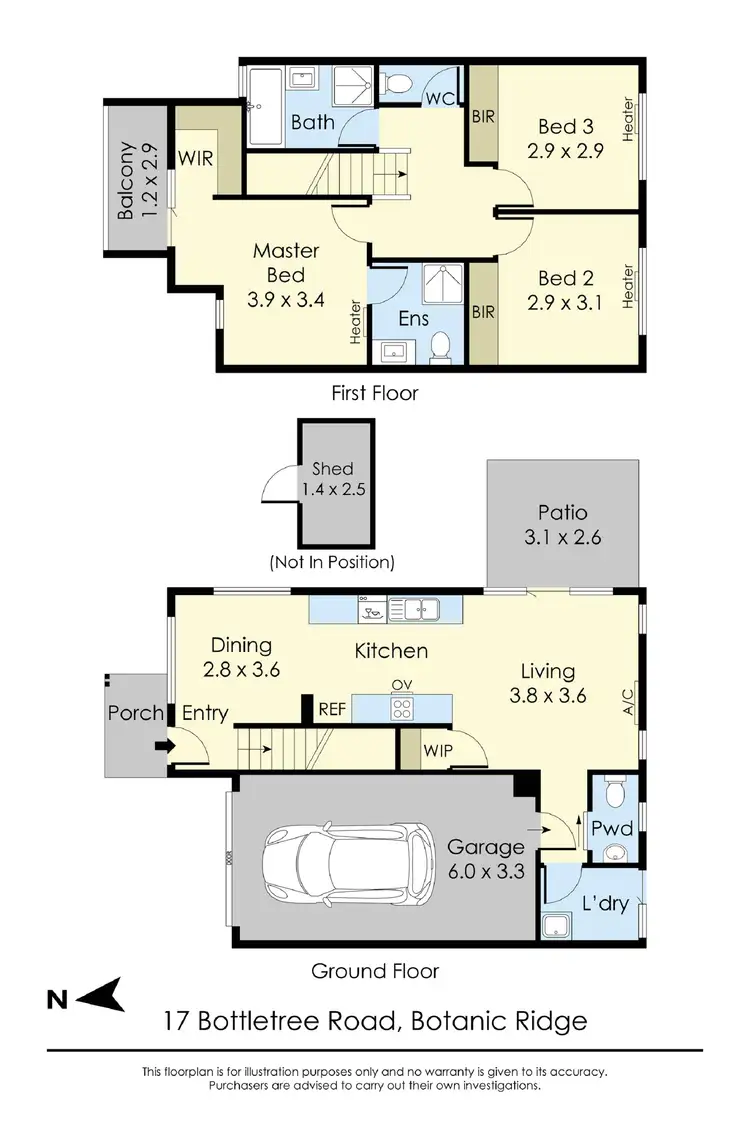 Floorplan of Homely townhouse listing, 17 Bottletree Road, Botanic Ridge VIC 3977