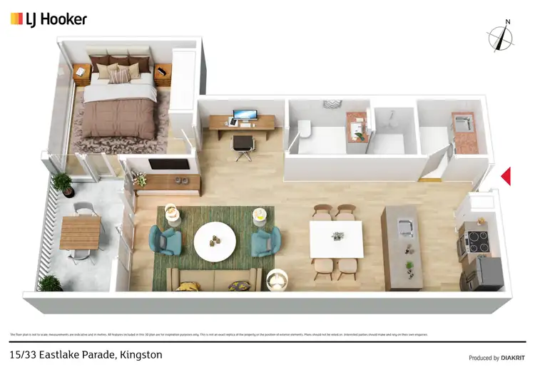 Floorplan of Homely unit listing, 15/33 Eastlake Parade, Kingston ACT 2604