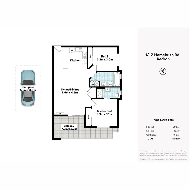 Floorplan of Homely apartment listing, 1/12 Homebush Road, Kedron QLD 4031