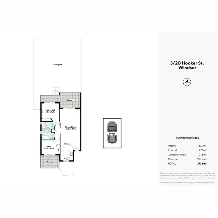 Floorplan of Homely apartment listing, 3/20 Hooker Street, Windsor QLD 4030