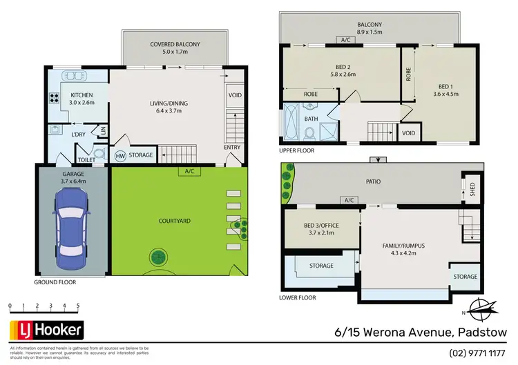 Floorplan of Homely townhouse listing, 6/15 Werona Avenue, Padstow NSW 2211