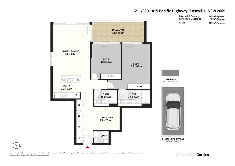 Floorplan of Homely apartment listing, 211/989-1015 Pacific Highway, Roseville NSW 2069