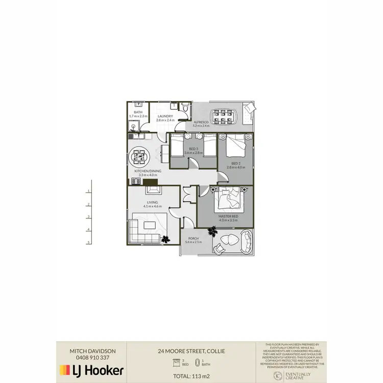Floorplan of Homely house listing, 24 Moore Street, Collie WA 6225