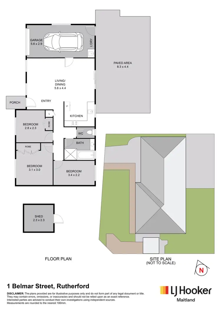 Floorplan of Homely house listing, 1 Belmar Street, Rutherford NSW 2320
