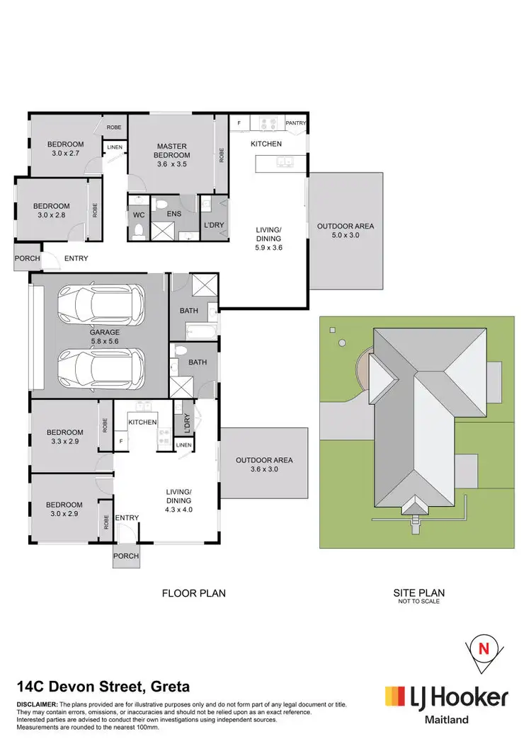 Floorplan of Homely semi-detached listing, 14c Devon Street, Greta NSW 2334