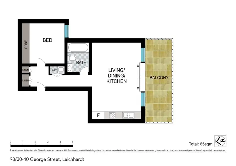 Floorplan of Homely apartment listing, Apartment 98/30-40 George Street, Leichhardt NSW 2040