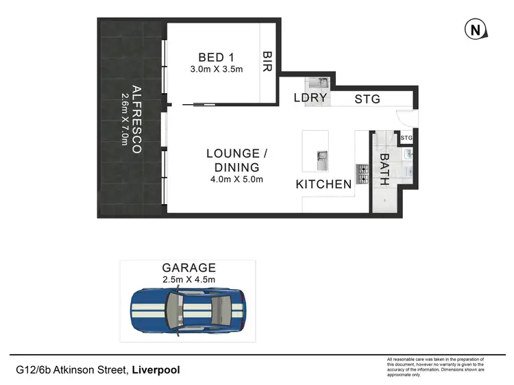 Floorplan of Homely apartment listing, G12/6B Atkinson Street, Liverpool NSW 2170