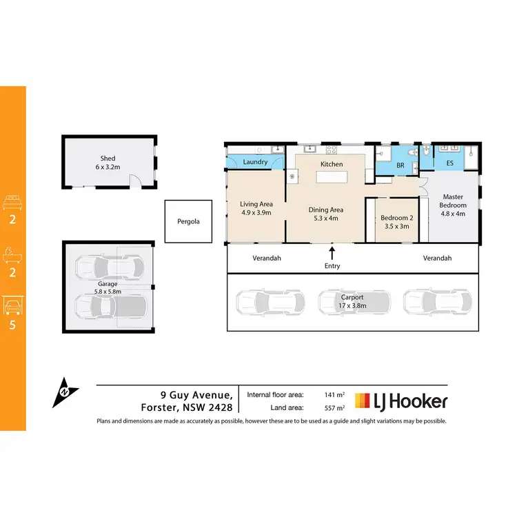 Floorplan of Homely house listing, 9 Guy Avenue, Forster NSW 2428