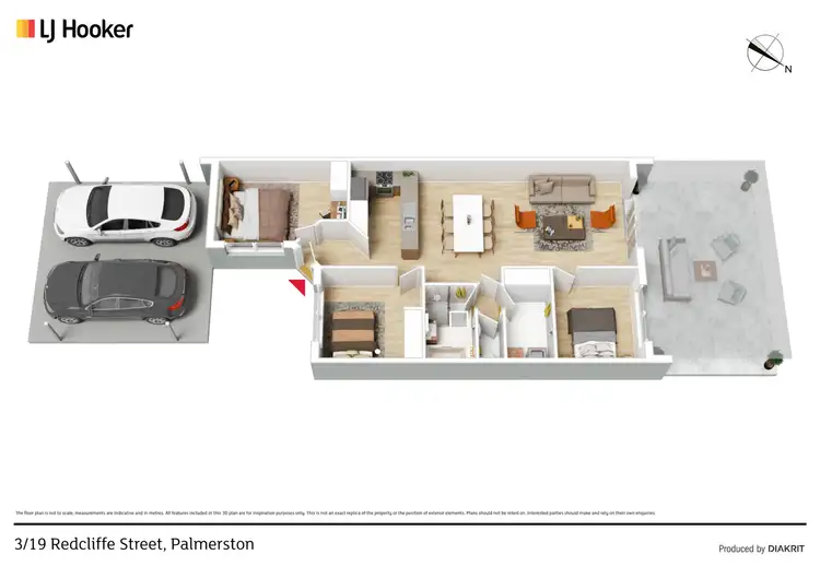 Floorplan of Homely townhouse listing, 3/19 Redcliffe Street, Palmerston ACT 2913