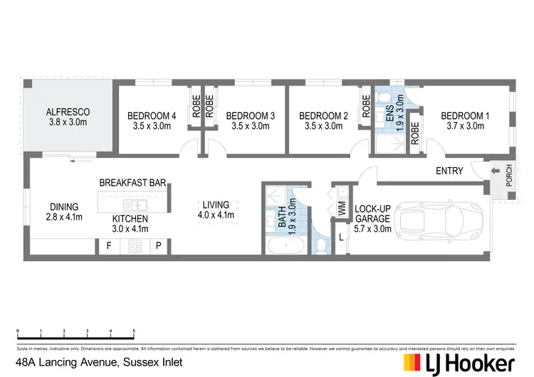 Floorplan of Homely semi-detached listing, 48A Lancing Avenue, Sussex Inlet NSW 2540