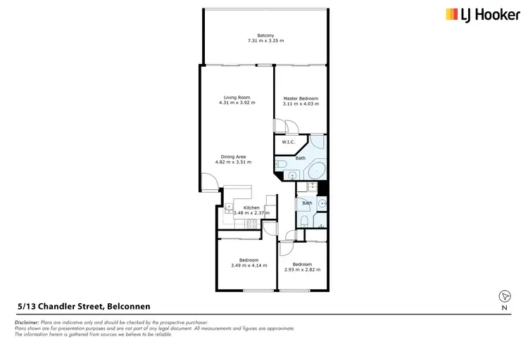 Floorplan of Homely apartment listing, 5/13 Chandler Street, Belconnen ACT 2617