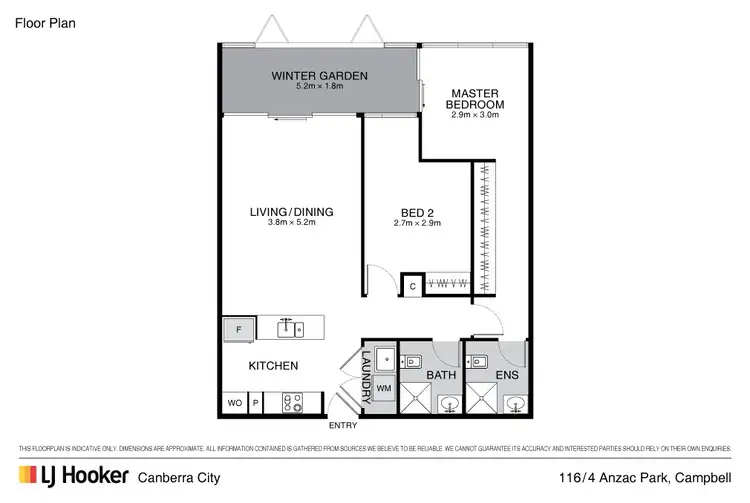 Floorplan of Homely apartment listing, 116/4 Anzac Park, Campbell ACT 2612