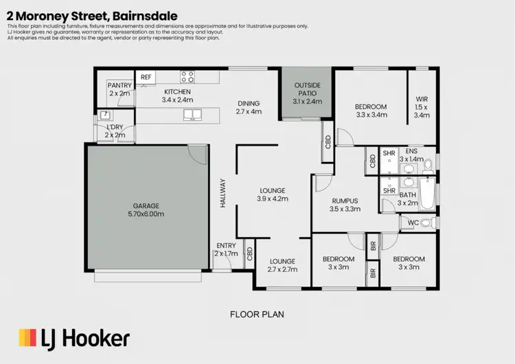 Floorplan of Homely house listing, 2 Moroney Street, Bairnsdale VIC 3875