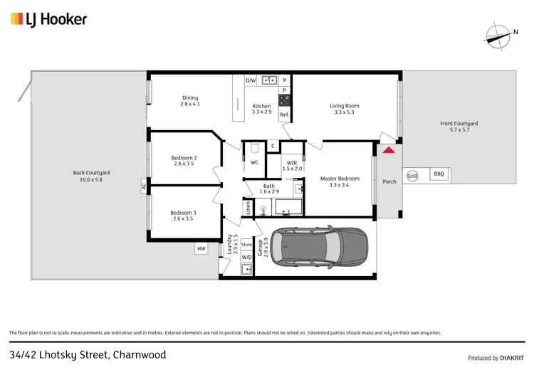 Floorplan of Homely apartment listing, 34/42 Lhotsky Street, Charnwood ACT 2615