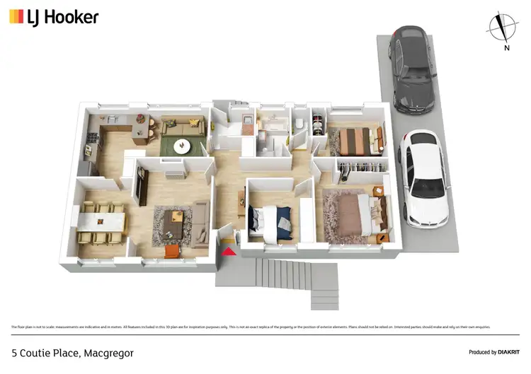 Floorplan of Homely house listing, 5 Coutie Place, Macgregor ACT 2615
