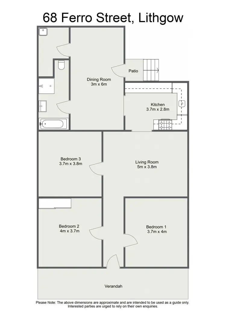 Floorplan of Homely house listing, 68 Ferro Street, Lithgow NSW 2790