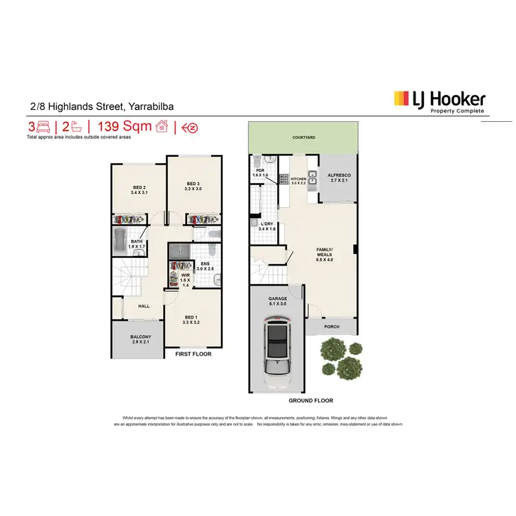 Floorplan of Homely townhouse listing, 2/8 Highlands Street, Yarrabilba QLD 4207