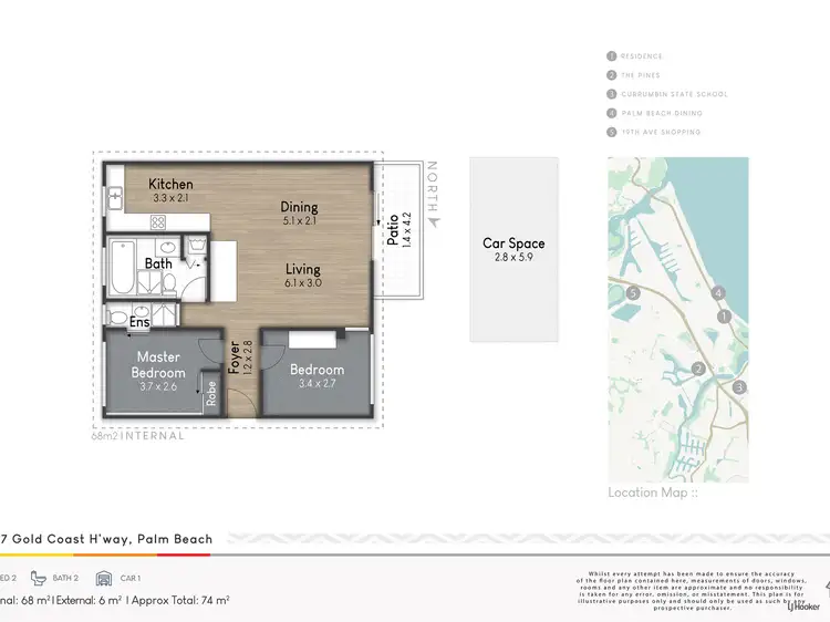 Floorplan of Homely unit listing, 3/987 Gold Coast Highway, Palm Beach QLD 4221