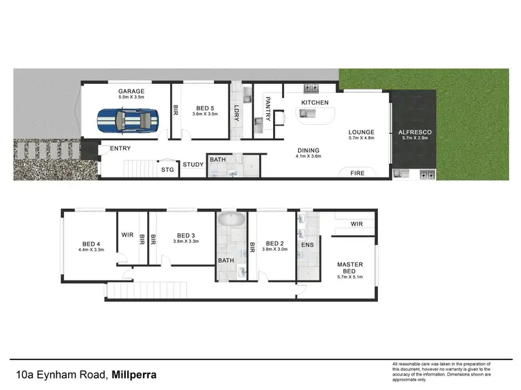 Floorplan of Homely semi-detached listing, 10b Eynham Road, Milperra NSW 2214