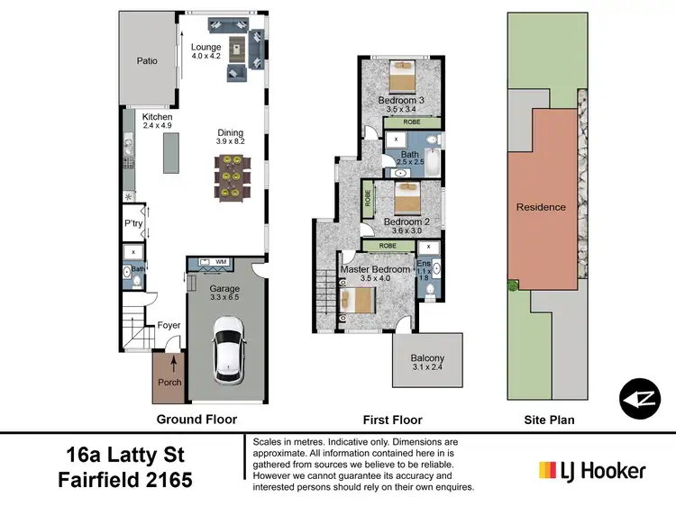 Floorplan of Homely semi-detached listing, 16A Latty Street, Fairfield NSW 2165