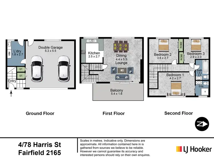 Floorplan of Homely townhouse listing, 4/78 Harris Street, Fairfield NSW 2165
