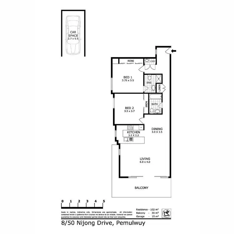 Floorplan of Homely apartment listing, 8/50 Nijong Drive, Pemulwuy NSW 2145