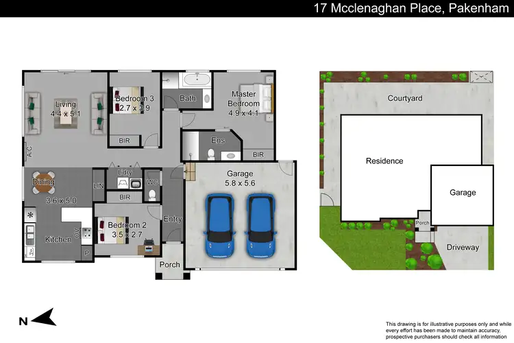 Floorplan of Homely house listing, 17 McClenaghan Place, Pakenham VIC 3810