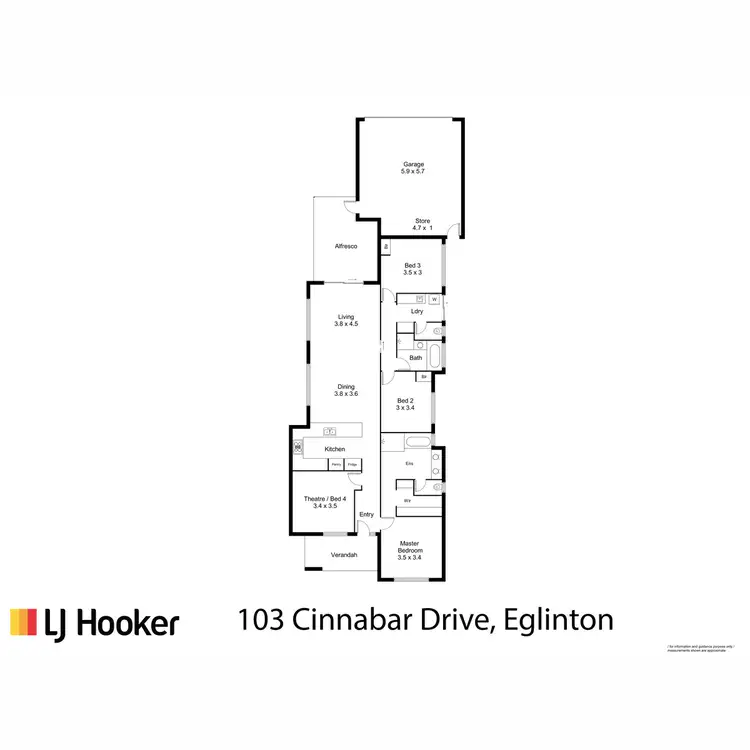 Floorplan of Homely house listing, 103 Cinnabar Drive, Eglinton WA 6034