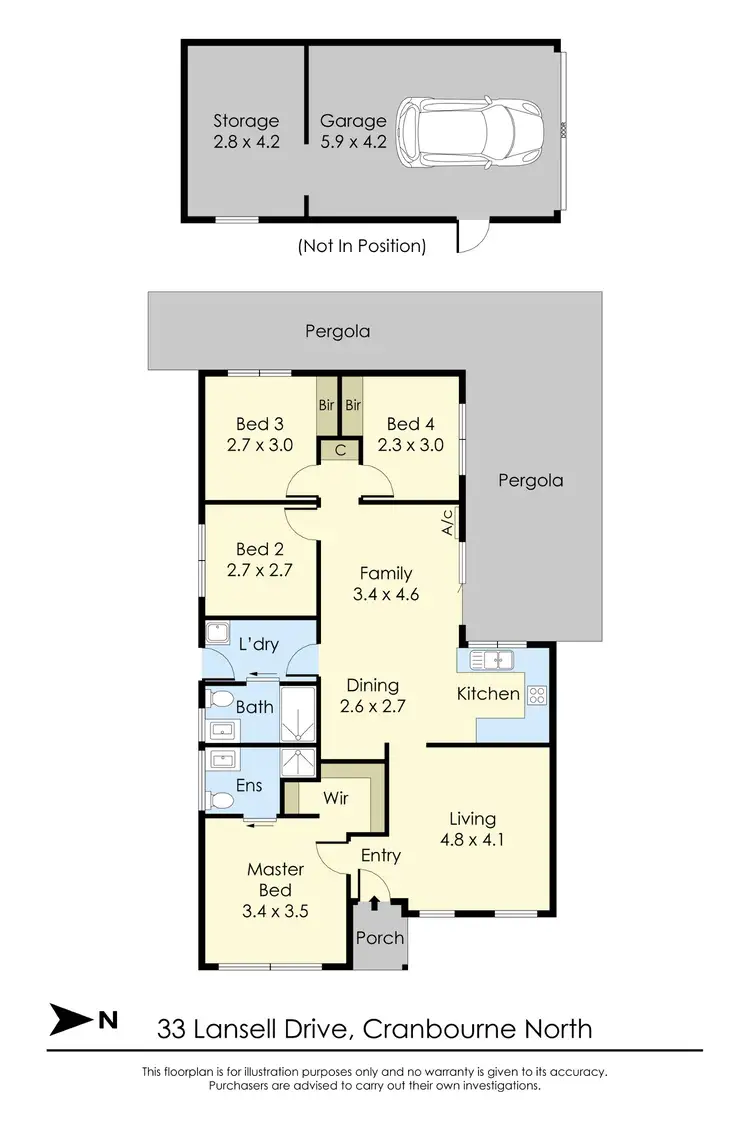 Floorplan of Homely house listing, 33 Lansell Drive, Cranbourne North VIC 3977