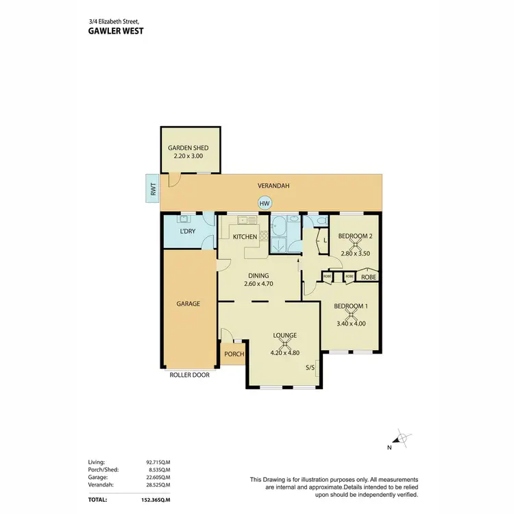 Floorplan of Homely unit listing, 3/4 Elizabeth Street, Evanston SA 5116