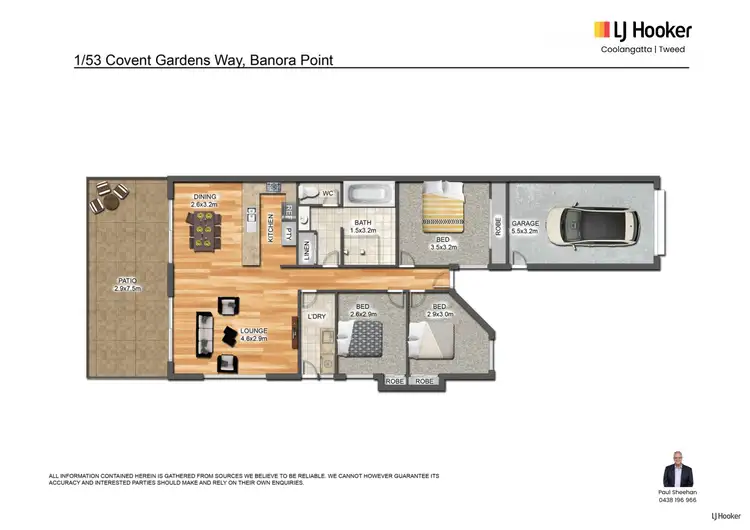 Floorplan of Homely semi-detached listing, 1/53 Covent Gardens Way, Banora Point NSW 2486