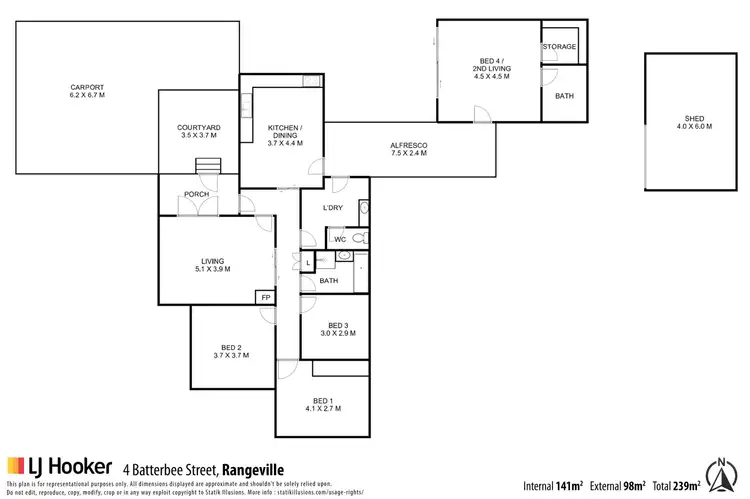 Floorplan of Homely house listing, 4 Batterbee Street, Rangeville QLD 4350