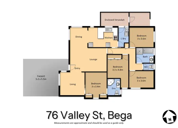 Floorplan of Homely house listing, 76 Valley Street, Bega NSW 2550