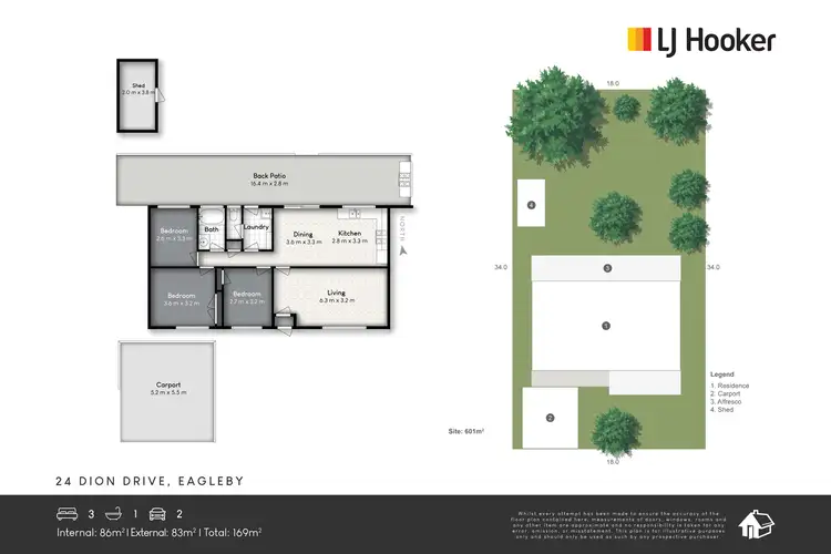 Floorplan of Homely house listing, 24 Dion Drive, Eagleby QLD 4207