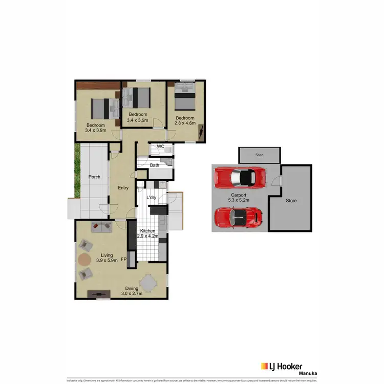 Floorplan of Homely house listing, 8 Warramoo Crescent, Narrabundah ACT 2604