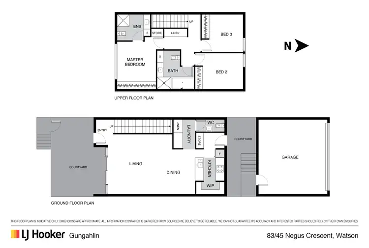 Floorplan of Homely townhouse listing, 83/45 Negus Crescent, Watson ACT 2602