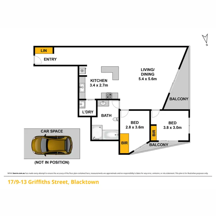Floorplan of Homely apartment listing, 17/9-13 Griffiths Street, Blacktown NSW 2148