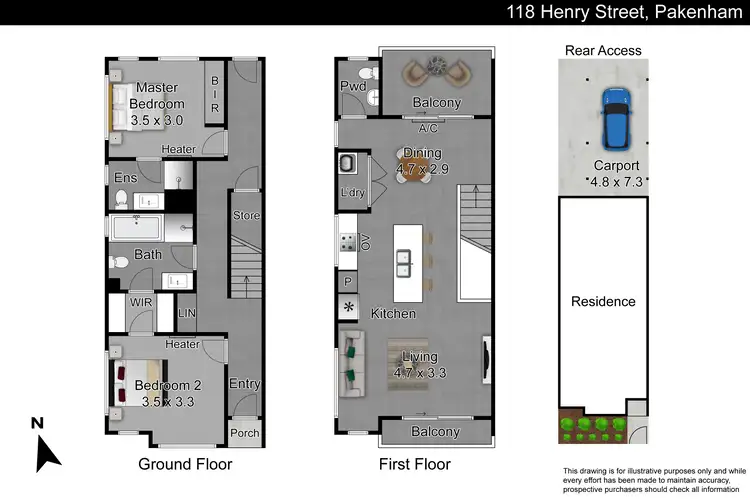 Floorplan of Homely house listing, 118 Henry Street, Pakenham VIC 3810