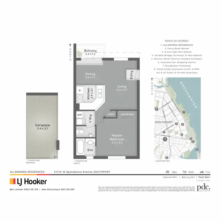 Floorplan of Homely apartment listing, 27/14-16 Spendelove Avenue, Southport QLD 4215