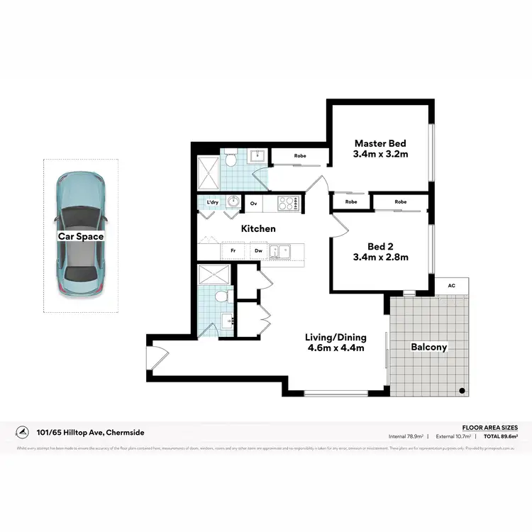 Floorplan of Homely apartment listing, 101/65 Hilltop Avenue, Chermside QLD 4032