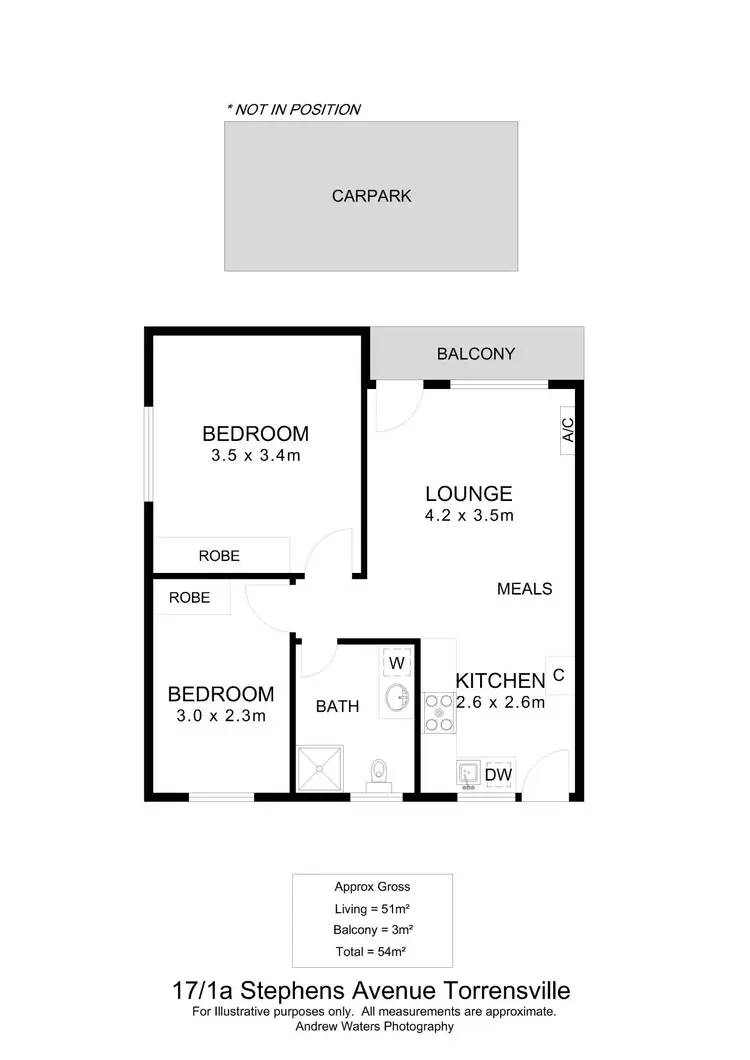 Floorplan of Homely unit listing, 17/1A Stephens Avenue, Torrensville SA 5031