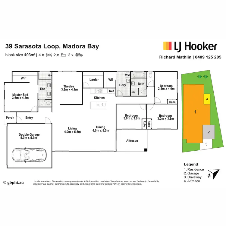 Floorplan of Homely house listing, 39 Sarasota Loop, Madora Bay WA 6210
