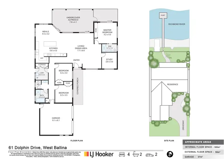 Floorplan of Homely house listing, 61 Dolphin Drive, West Ballina NSW 2478