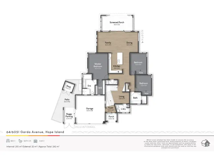 Floorplan of Homely townhouse listing, 6051 Garda Avenue, Hope Island QLD 4212